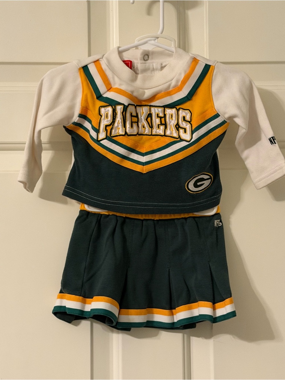 NFL Green, Gold & White Packers Cheer Outfit